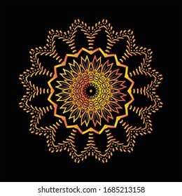 Mandala Graphic design for art, illustration,Henna, Mehndi, tattoo, decoration. Decorative ornament in ethnic oriental style. Coloring book page and any other kind of design