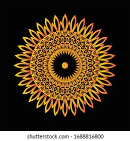 Mandala Graphic design for art, illustration,Henna, Mehndi, tattoo, decoration. Decorative ornament in ethnic oriental style. Coloring book page and any other kind of design