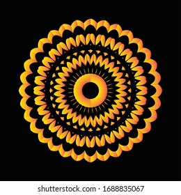 Mandala Graphic design for art, illustration,Henna, Mehndi, tattoo, decoration. Decorative ornament in ethnic oriental style. Coloring book page and any other kind of design