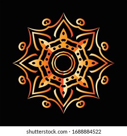 Mandala Graphic design for art, illustration,Henna, Mehndi, tattoo, decoration. Decorative ornament in ethnic oriental style. Coloring book page and any other kind of design