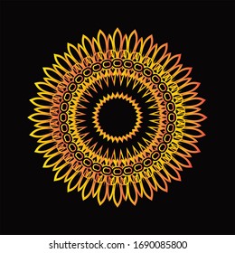 Mandala Graphic design for art, illustration,Henna, Mehndi, tattoo, decoration. Decorative ornament in ethnic oriental style. Coloring book page and any other kind of design