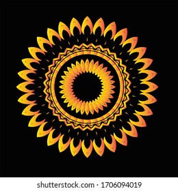 Mandala Graphic design for art, illustration,Henna, Mehndi, tattoo, decoration. Decorative ornament in ethnic oriental style. Coloring book page and any other kind of design