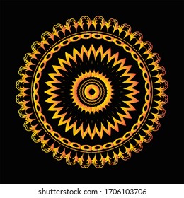 Mandala Graphic design for art, illustration,Henna, Mehndi, tattoo, decoration. Decorative ornament in ethnic oriental style. Coloring book page and any other kind of design