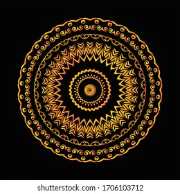 Mandala Graphic design for art, illustration,Henna, Mehndi, tattoo, decoration. Decorative ornament in ethnic oriental style. Coloring book page and any other kind of design