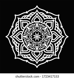 Mandala Grafisches Design für Kunst, Illustration, Henna, Mehndi, Tattoo, Dekoration. Dekorative Ornamente im orientalischen Stil. Farbbuchseite und jede andere Art von Design