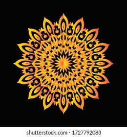 Mandala Graphic design for art, illustration,Henna, Mehndi, tattoo, decoration. Decorative ornament in ethnic oriental style. Coloring book page and any other kind of design