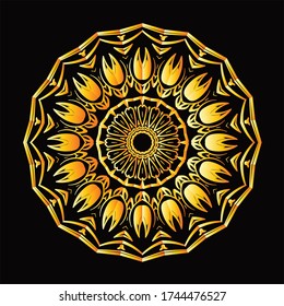 Mandala Graphic design for art, illustration,Henna, Mehndi, tattoo, decoration. Decorative ornament in ethnic oriental style. Coloring book page and any other kind of design