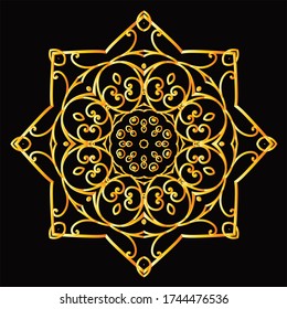 Mandala Graphic design for art, illustration,Henna, Mehndi, tattoo, decoration. Decorative ornament in ethnic oriental style. Coloring book page and any other kind of design
