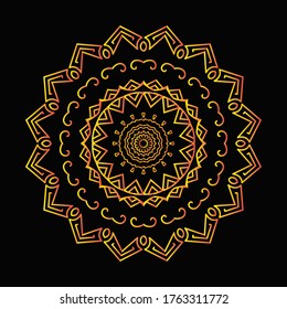 Mandala Graphic design for art, illustration,Henna, Mehndi, tattoo, decoration. Decorative ornament in ethnic oriental style. Coloring book page and any other kind of design