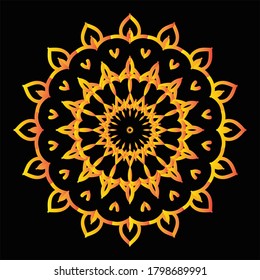 Mandala Graphic design for art, illustration,Henna, Mehndi, tattoo, decoration. Decorative ornament in ethnic oriental style. Coloring book page and any other kind of design