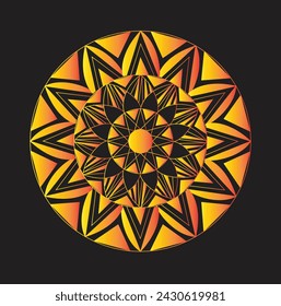 Mandala Graphic design for art, illustration,Henna, Mehndi, tattoo, decoration. Decorative ornament in ethnic oriental style. Coloring book page and any other kind of design
