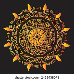 Mandala Graphic design for art, illustration,Henna, Mehndi, tattoo, decoration. Decorative ornament in ethnic oriental style. Coloring book page and any other kind of design