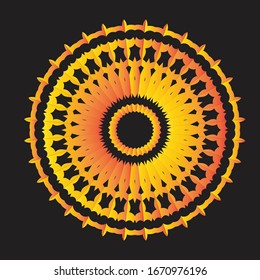 Mandala Graphic design for Henna or Mehndi art illustration, tattoo decoration. Decorative ornament in ethnic oriental style. Coloring book page and any other kind of design