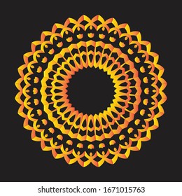 Mandala Graphic design for Henna or Mehndi art illustration, tattoo decoration. Decorative ornament in ethnic oriental style. Coloring book page and any other kind of design