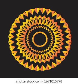 Mandala Graphic design for Henna or Mehndi art illustration, tattoo decoration. Decorative ornament in ethnic oriental style. Coloring book page and any other kind of design