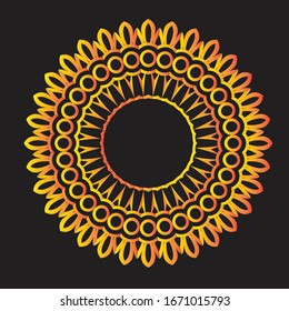 Mandala Graphic design for Henna or Mehndi art illustration, tattoo decoration. Decorative ornament in ethnic oriental style. Coloring book page and any other kind of design