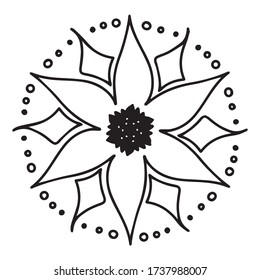 mandala grafische Design Vektor-Illustration, Ikone, Kunstskizze, Abstraktion, Hintergrund Muster, Verwendung in Druck, Handzeichnung