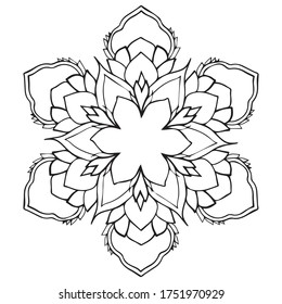 mandala graphic design vector illustration, icon, logo, art sketch sketch, background pattern, use in print on t-shirts, draw with hand