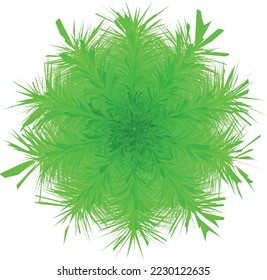 Mandala grass-leaf abstract design art