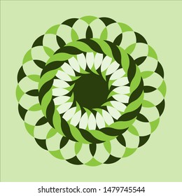 mandala green abstract vector circle