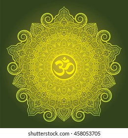 mandala green ornament