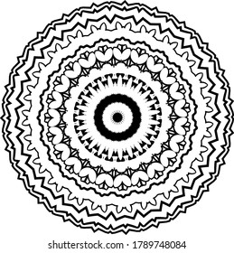 Mandala for greeting card, case print, etc. Abstract pattern. Diwali pattern black and white. Vector illustration