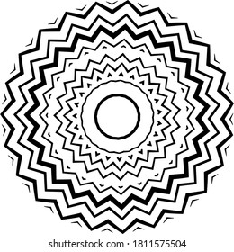 Mandala für Grußkarten, Groß- und Kleinschreibung, etc. Abstrakte Textur. Diwali Muster schwarz-weiß. Vektorgrafik