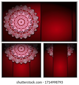 Mandala Greeting Card. template for menu, invitation, poster, banner, card for the celebration. easy to change the colors
