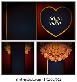 Tarjeta de felicitación Mandala. plantilla para menú, invitación, afiche, banner, tarjeta para la celebración. fácil de cambiar los colores