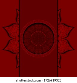 Tarjeta de felicitación de Mandala. plantilla para menú, invitación, afiche, banner, tarjeta para la celebración. fácil de cambiar los colores