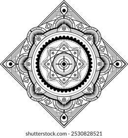 Mandala HAND desenho Design de impressão