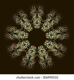 Mandala.  Hand drawn background. Islam, Arabic, Indian, ottoman motifs.