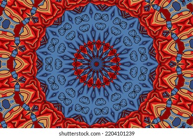 Mandala Hand drawn background. Oriental, Arabic, Indian, abstract doodle and floral motifs