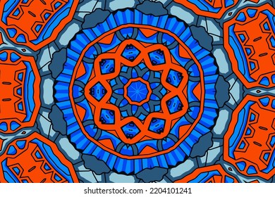Mandala Hand drawn background. Oriental, Arabic, Indian, abstract doodle and floral motifs