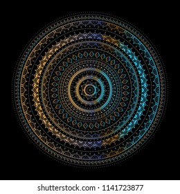 Mandala. Hand Drawn Boho ornament. Vintage Ethnic pattern for your design (textile, greeting card, web background, coloring book, phone case print)