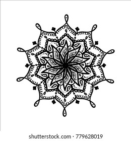  Mandala. Hand drawn ornament. Vector illustration.
