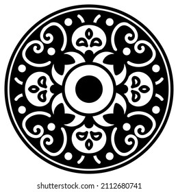 Mandala hand drawn round ornament