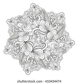 MANDALA hand drawn vector. Illustration is suitable for creating your own patterns, backgrounds, cards, invitations, decorating websites and for the realization of other design ideas. 