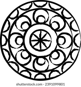 Ilustraciones de vectores dibujadas a mano en Mandala