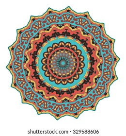 Mandala. Hand-drawn highly detailed round elements. Vector vintage decorative elements. Islam, Arabic, Indian, Turkish, Ottoman, Pakistan motifs.
