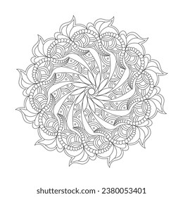 Mandala harmony delight coloring book page for kdp book interior. Peaceful Petals, Ability to Relax, Brain Experiences, Harmonious Haven, Peaceful Portraits, Blossoming Beauty mandala design.