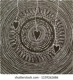 Mandala with a heart
