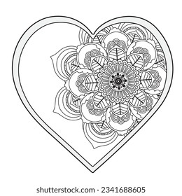 Mandala Heart Vector Illustration is a captivating and intricate artwork that artfully blends the timeless symbol of love patterns of a mandala.