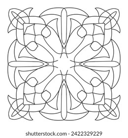 Mandala for Henna, Mehndi, tattoo, decoration. Decorative ornament in ethnic oriental style. Coloring book page.