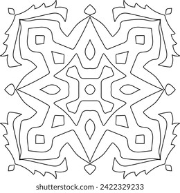 Mandala for Henna, Mehndi, tattoo, decoration. Decorative ornament in ethnic oriental style. Coloring book page.