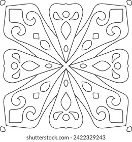 Mandala for Henna, Mehndi, tattoo, decoration. Decorative ornament in ethnic oriental style. Coloring book page.