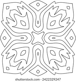 Mandala for Henna, Mehndi, tattoo, decoration. Decorative ornament in ethnic oriental style. Coloring book page.