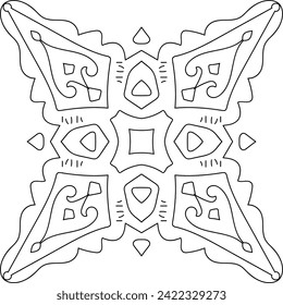 Mandala for Henna, Mehndi, tattoo, decoration. Decorative ornament in ethnic oriental style. Coloring book page.