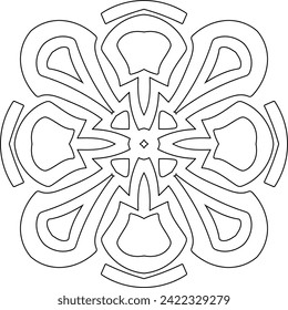 Mandala for Henna, Mehndi, tattoo, decoration. Decorative ornament in ethnic oriental style. Coloring book page.