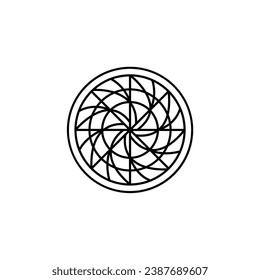 mandala henna simple flat design